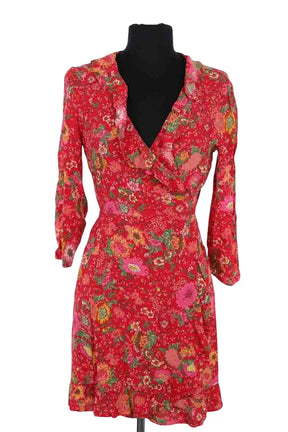 Robe Sézane Rouge en Viscose, taille XS - Seconde Main
