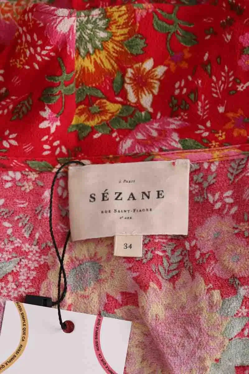 Robe Sézane Rouge en Viscose