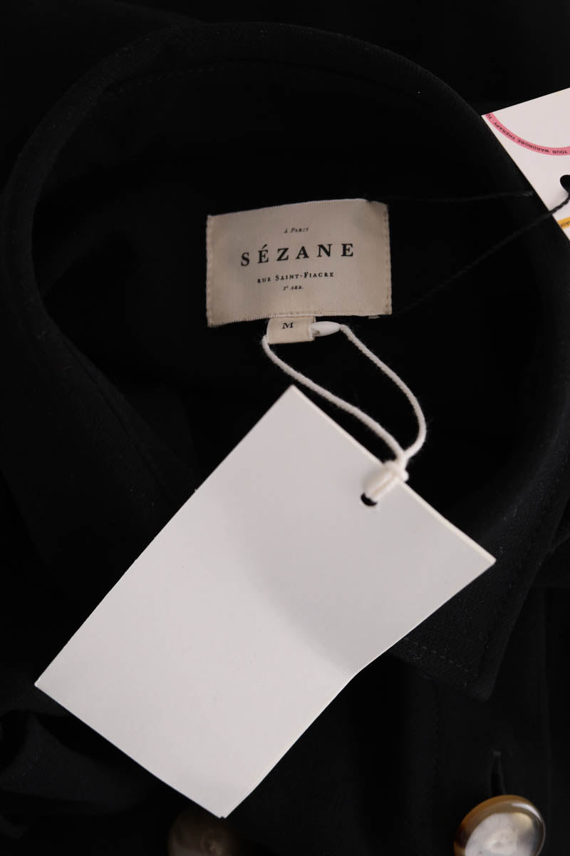 Robe Sézane Sofia Noir en Synthétique