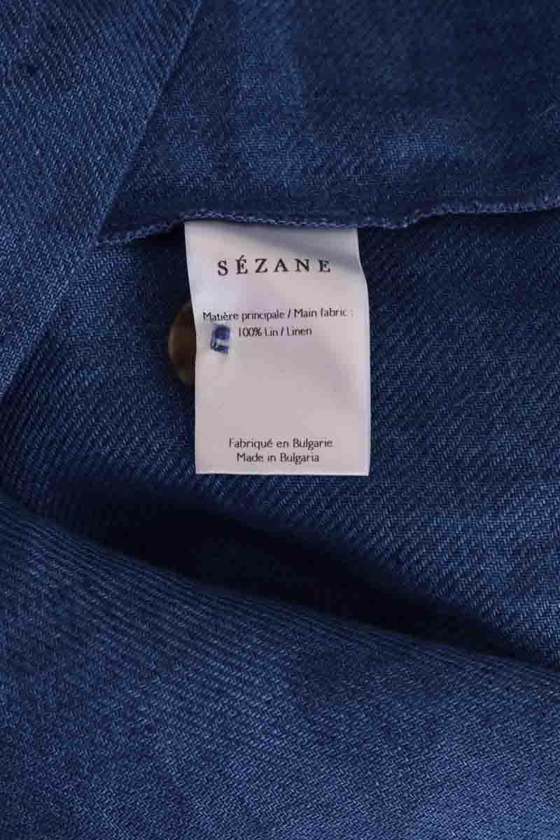 Robe Sézane Solal Bleu en Coton