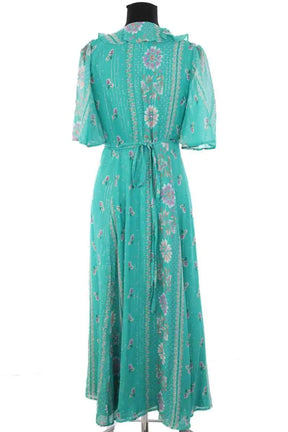 Robe Sézane Vert en Soie