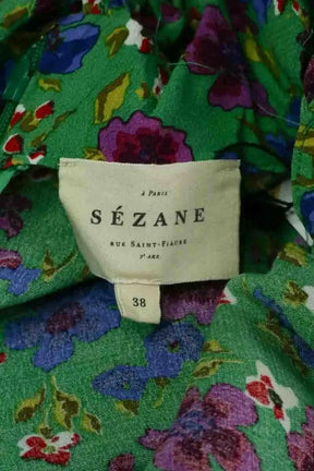 Robe Sézane Vert en Viscose
