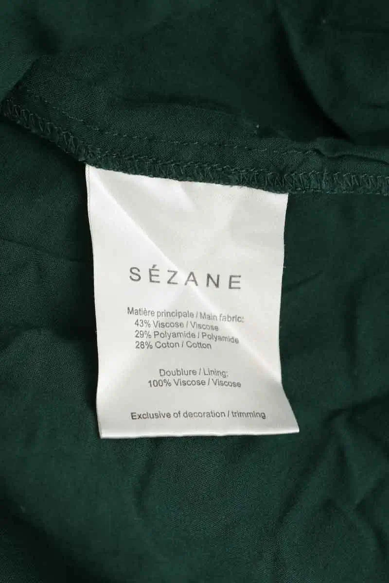 Robe Sézane Vert en Viscose