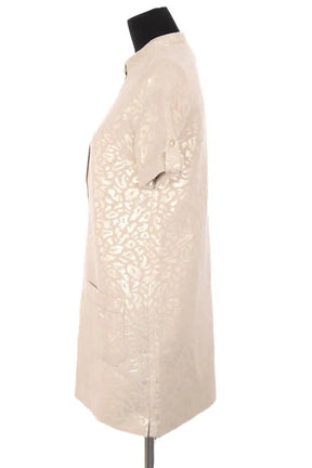 Robe Sézane Zoe leopard dore Doré en Coton
