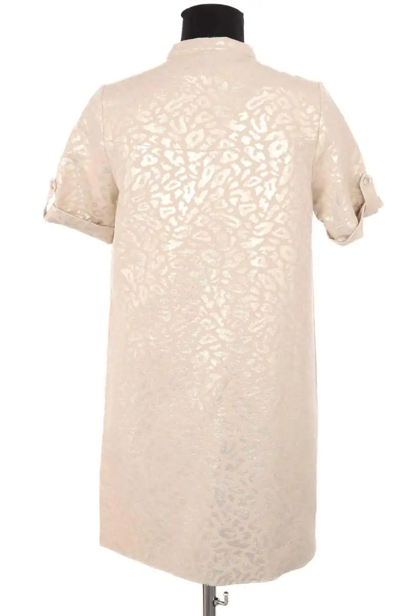 Robe Sézane Zoe leopard dore Doré en Coton