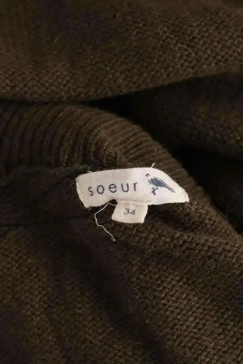 Robe Soeur Comète Kaki en Laine