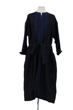 Robe Soeur Marine en Lin, taille M - Seconde Main