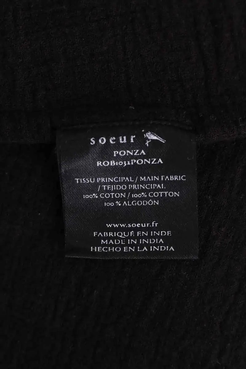 Robe Soeur Ponza Noir en Coton