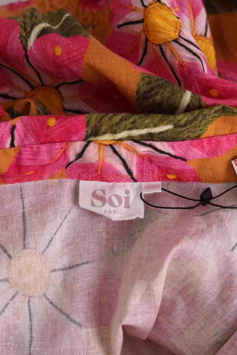 Robe Soi Rose en Lin