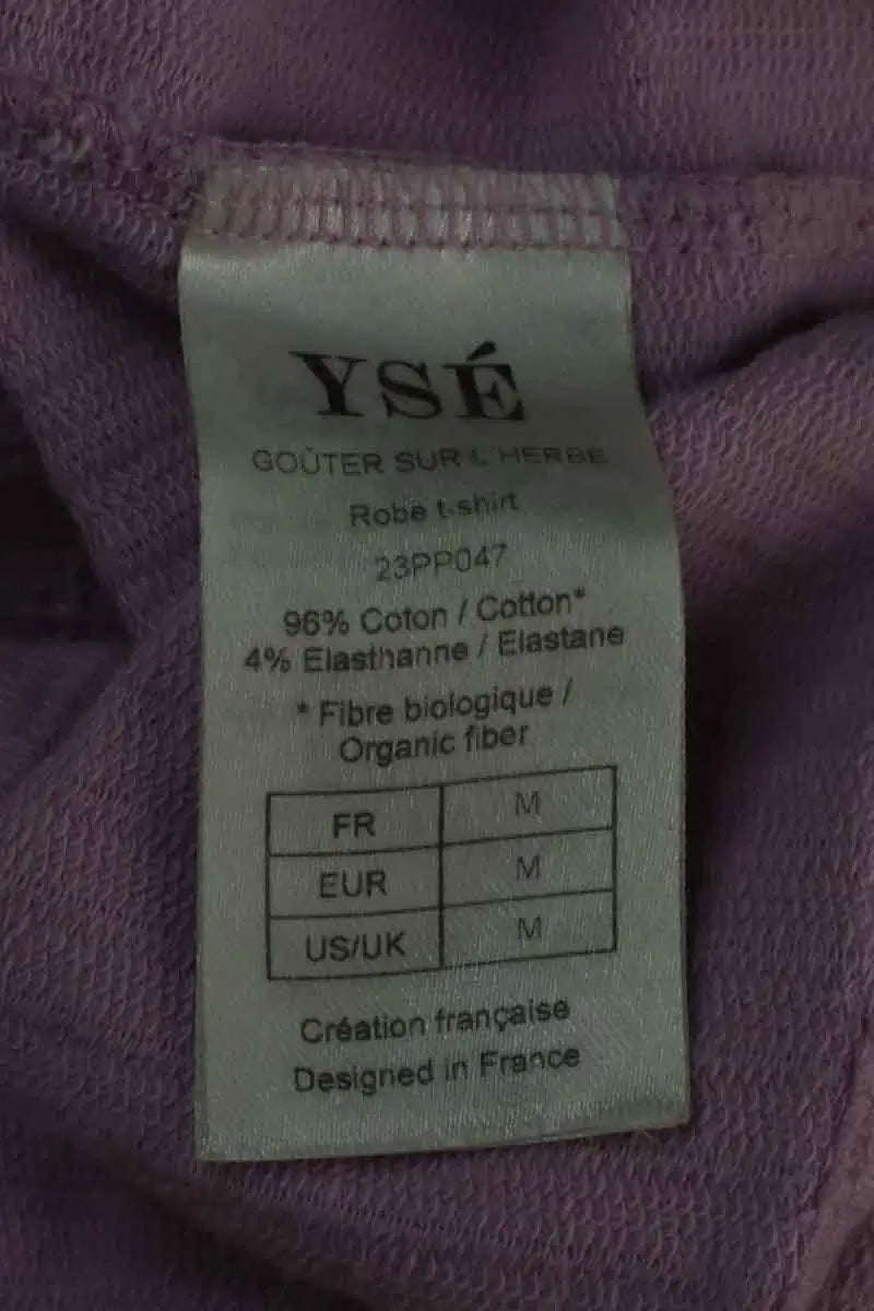 Robe t-shirt Ysé Violet en Coton