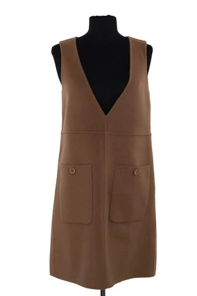 Robe Tara Jarmon Marron en Laine, taille S - Seconde Main