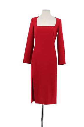 Robe Tara Jarmon Rouge en Polyester, taille M - Seconde Main