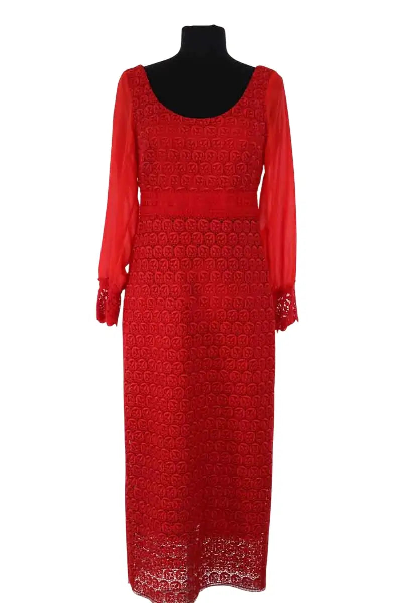 Robe Tara Jarmon Rouge en Synthétique, taille S - Seconde Main