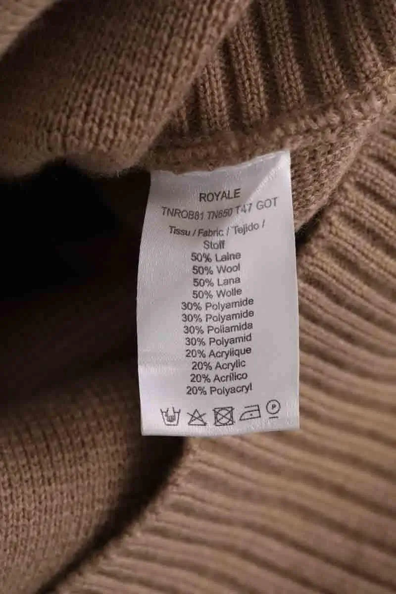Robe Tara Jarmon Royale Camel en Laine