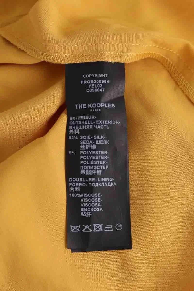 Robe The Kooples Jaune en Soie