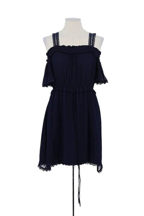 Robe The Kooples Marine en Synthétique, taille S - Seconde Main