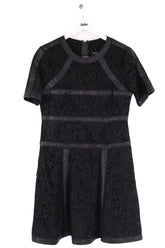 Robe The Kooples Noir en Synthétique, taille L - Seconde Main