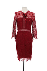 Robe The Kooples Rouge en Coton, taille XXS - Seconde Main