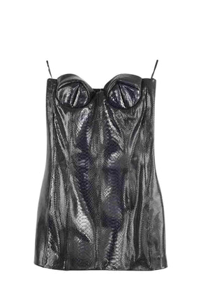 Robe The New Arrivals Ilkyaz Ozel Rochelle mini Noir en Cuir, taille M - Seconde Main