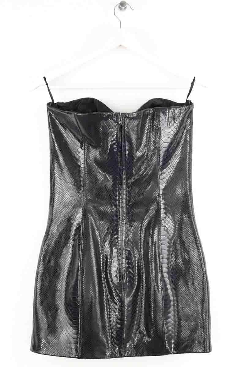 Robe The New Arrivals Ilkyaz Ozel Rochelle mini Noir en Cuir