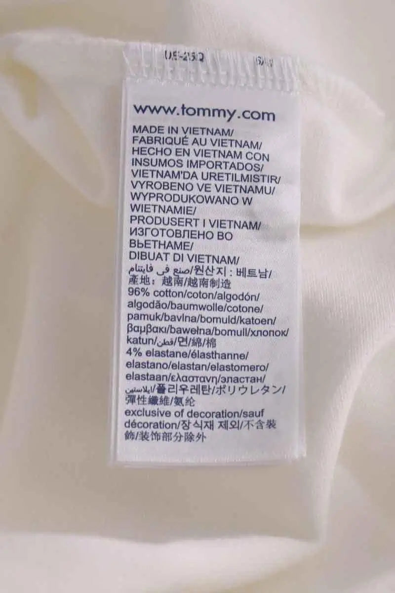 Robe Tommy Hilfiger Blanc en Coton