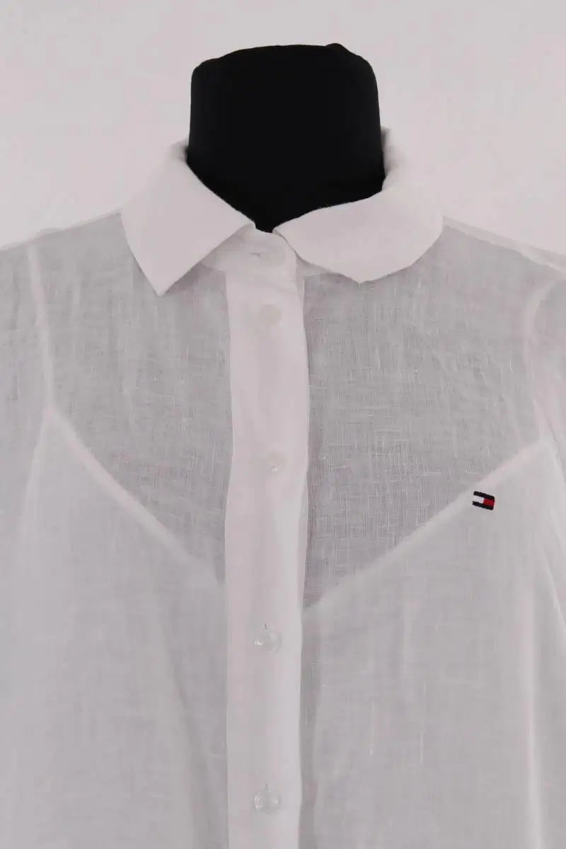 Robe Tommy Hilfiger Blanc en Lin