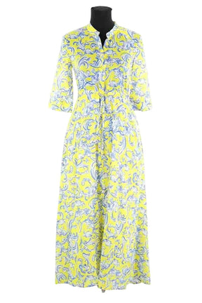 Robe Tory Burch Jaune en Coton, taille XS - Seconde Main
