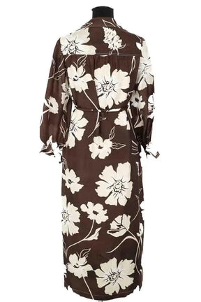 Robe Tory Burch Marron en Soie