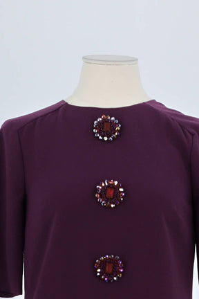 Robe Tory Burch Violet en Polyester