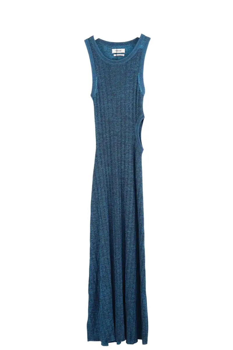 Robe Tresse Bleu en Synthétique, taille M - Seconde Main