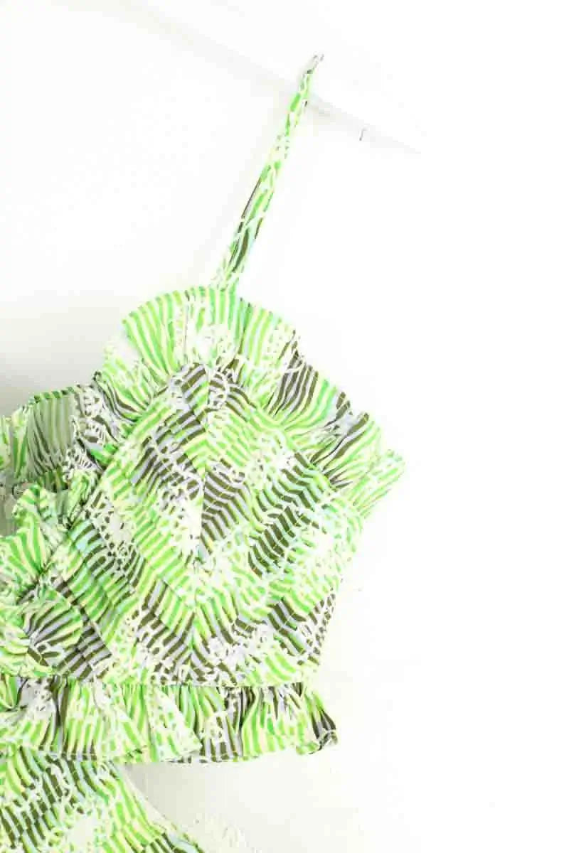 Robe Tresse Rifolo Vert en Lin
