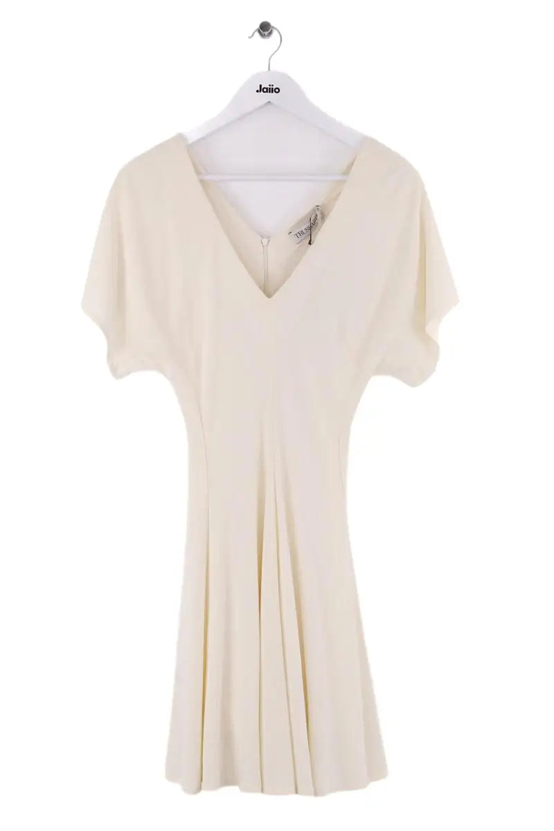 Robe Trussardi dress jersey crepe marshmallow Beige en Viscose, taille XS - Seconde Main
