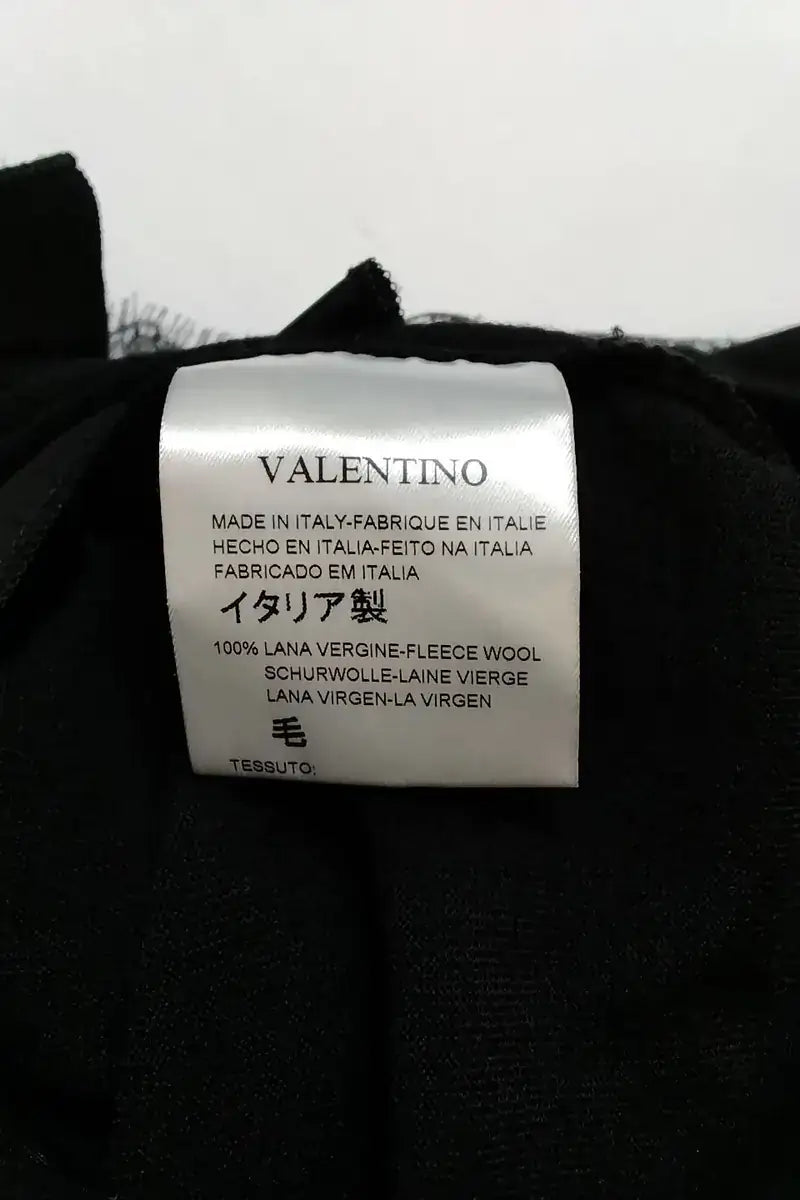 Robe Valentino Noir en Laine