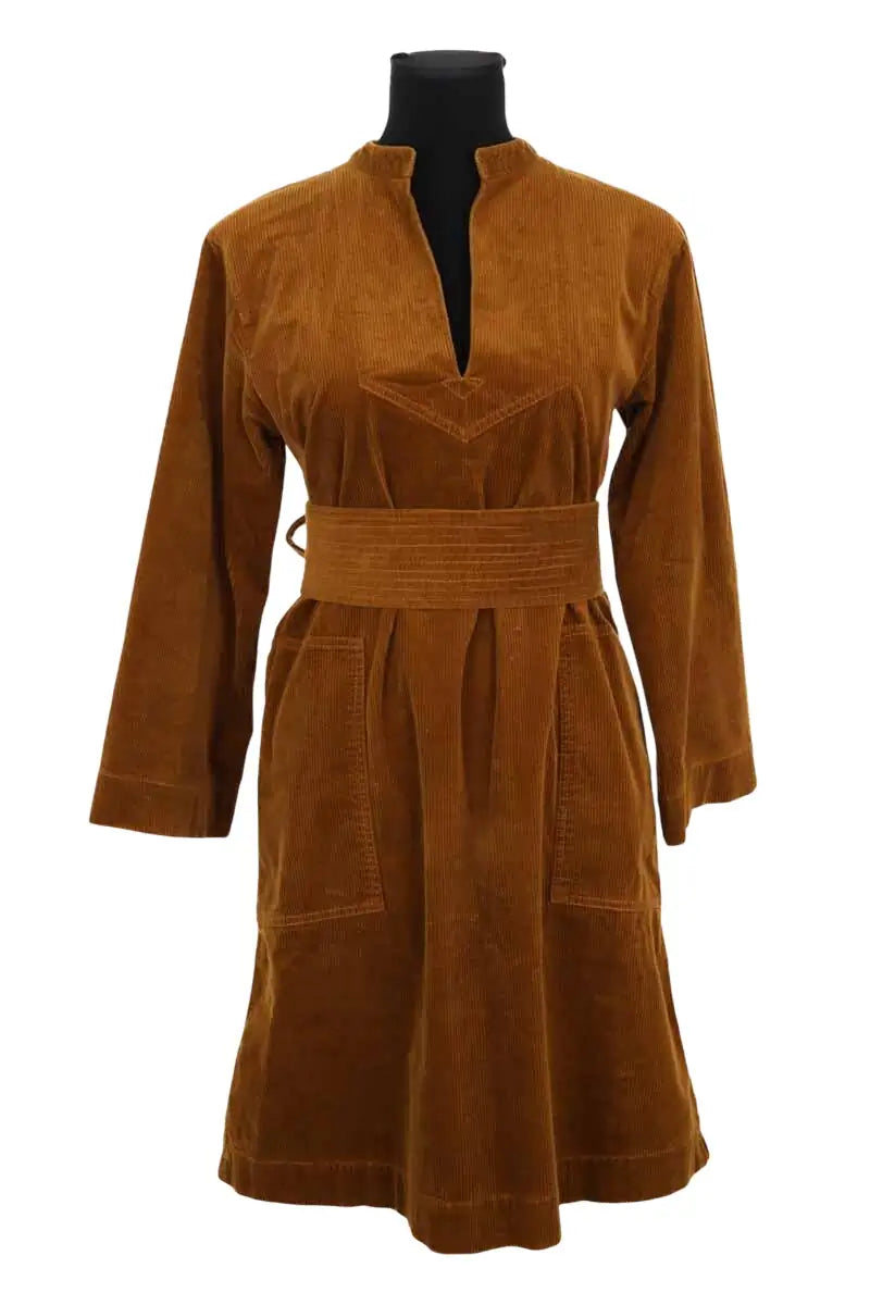 Robe Vanessa Bruno Marron en Coton, taille M - Seconde Main
