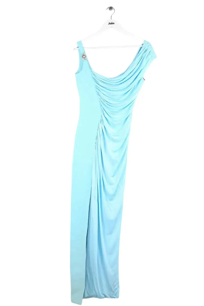 Robe Versace Bleu en Synthétique, taille M - Seconde Main