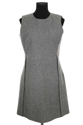 Robe Victoria Beckham Gris en Laine, taille L - Seconde Main