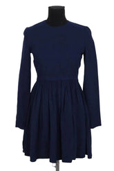 Robe Victoria Beckham Marine en Viscose, taille S - Seconde Main