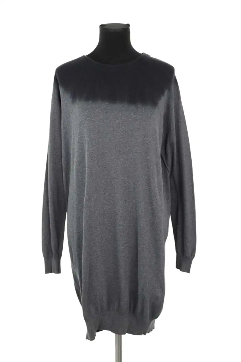 Robe Yves Saint Laurent Gris en Coton, taille M - Seconde Main