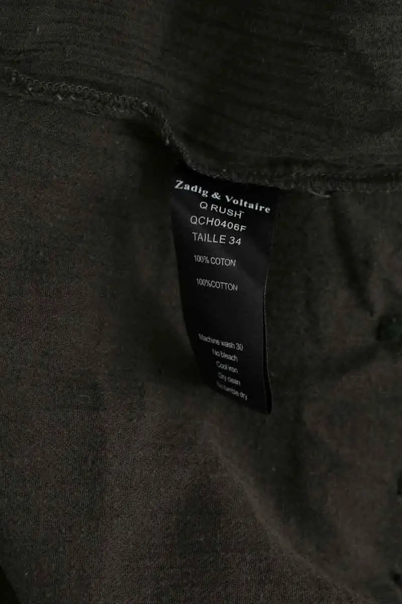 Robe Zadig & Voltaire Kaki en Coton