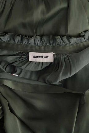 Robe Zadig & Voltaire Kaki en Soie