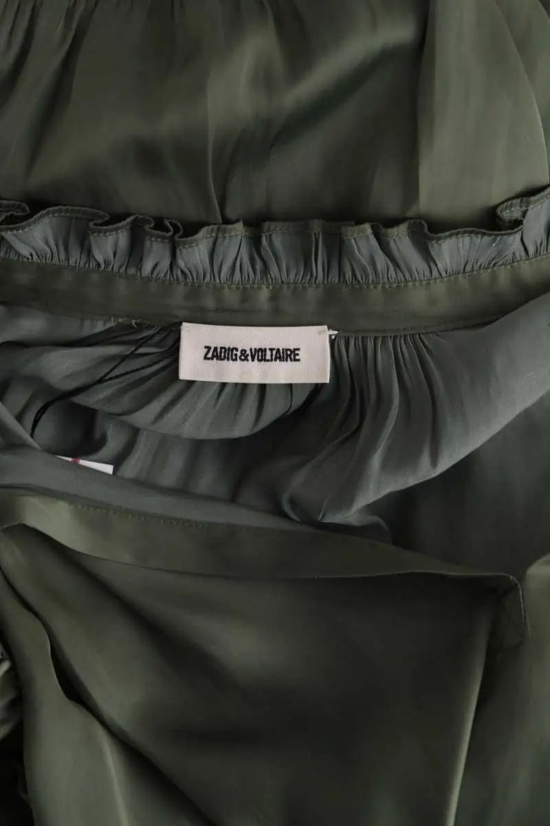 Robe Zadig & Voltaire Kaki en Soie