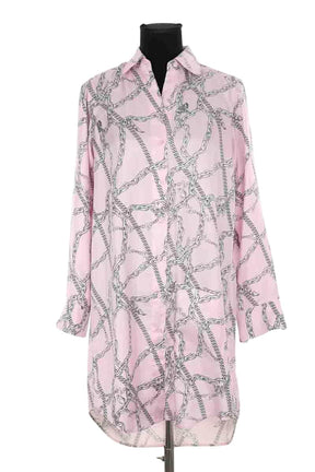 Robe Zadig & Voltaire Rais twill chains Rose en Soie, taille XS - Seconde Main