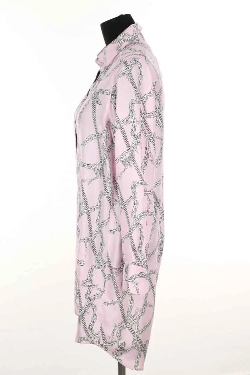 Robe Zadig & Voltaire Rais twill chains Rose en Soie