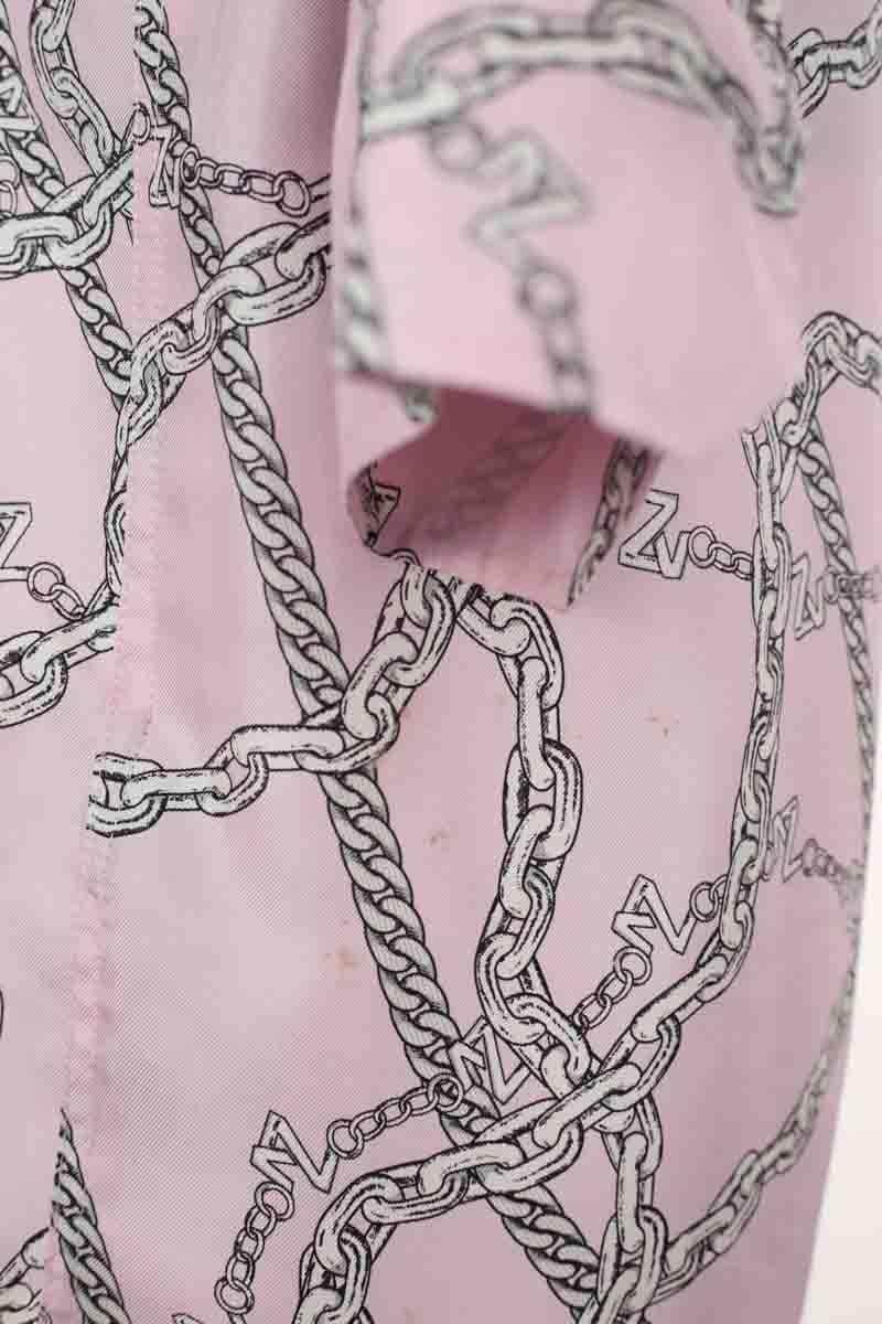 Robe Zadig & Voltaire Rais twill chains Rose en Soie