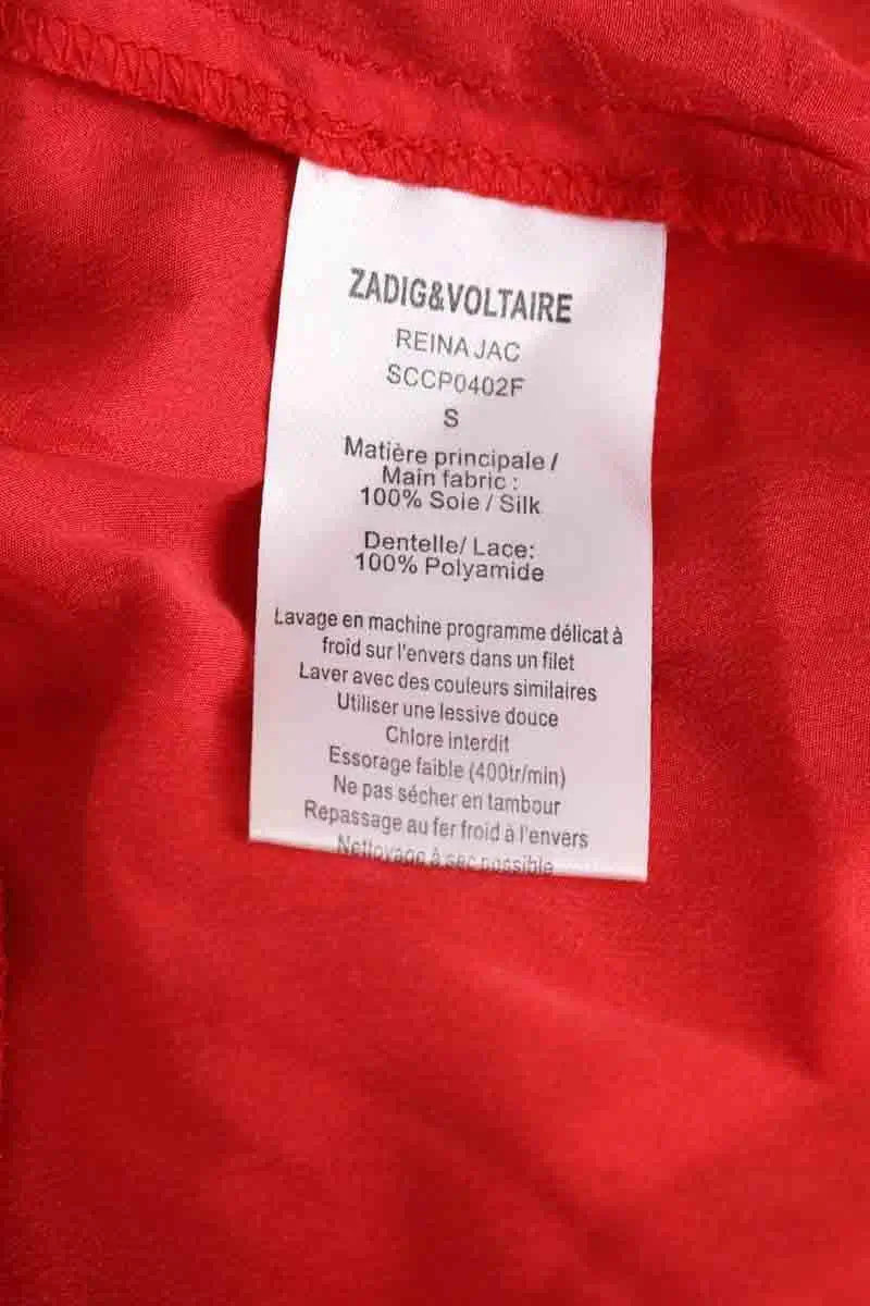 Robe Zadig & Voltaire Reina Rouge en Soie