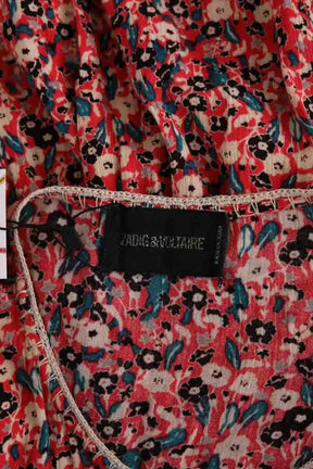 Robe Zadig & Voltaire Riva print small Rouge en Viscose