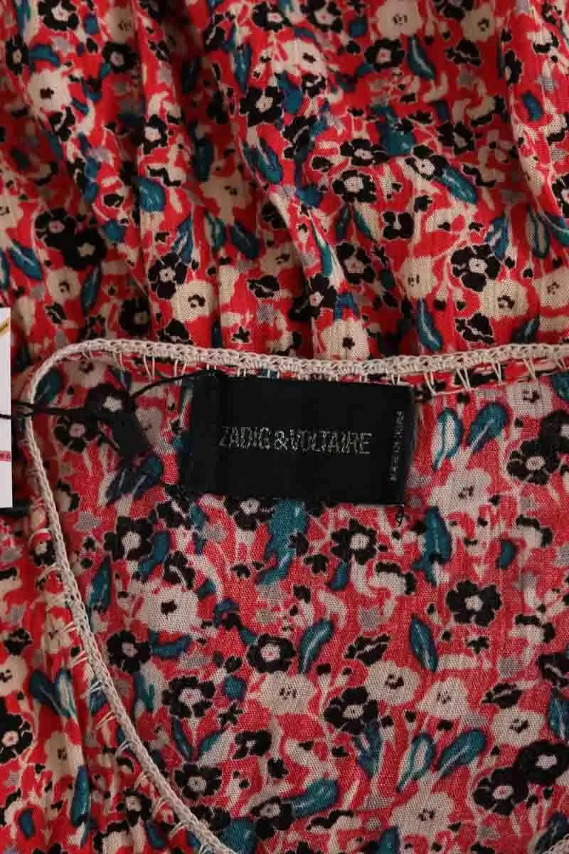 Robe Zadig & Voltaire Riva print small Rouge en Viscose