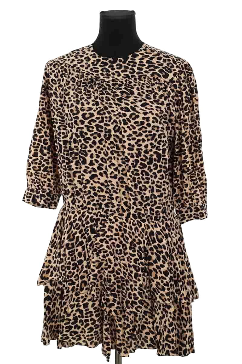 Robe Zadig & Voltaire Rooka print leo Beige en Viscose, taille M - Seconde Main