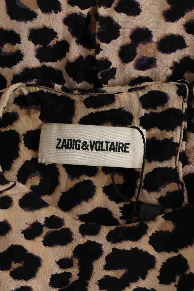 Robe Zadig & Voltaire Rooka print leo Beige en Viscose