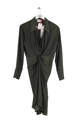 Robe Zadig & Voltaire Rozo satin Kaki en Synthétique, taille XS - Seconde Main